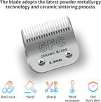 3 Pack 5FC Detachable Pet Dog Grooming Ceramic Blades,Compatible with Andis,Oster A5,Wahl KM-10 Series,Size 5FC Blade 1/4-Inch 6.3MM Cut Length