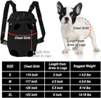 FEimaX Dog Carrier Backpack Pet Legs Out Front Cat Travel Bag, Adjustable Puppy Backpacks Carriers Hands-Free for Small Medium Dogs Cats Hiking Traveling Camping Daily Walking (Medium, Black)