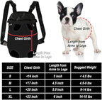 FEimaX Dog Carrier Backpack Pet Legs Out Front Cat Travel Bag, Adjustable Puppy Backpacks Carriers Hands-Free for Small Medium Dogs Cats Hiking Traveling Camping Daily Walking (X-Large, Black)
