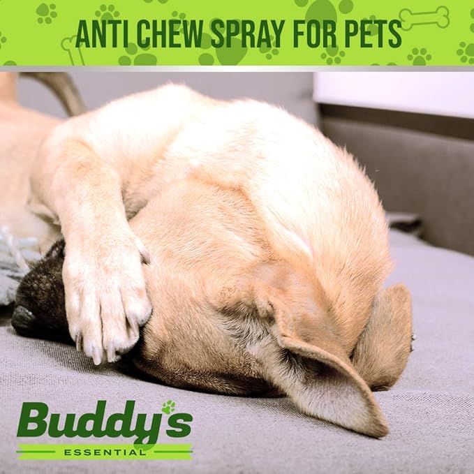 Anti Chew, Bitter Spray for Dogs and Cats-16 Oz, Extreme Taste-Stops Furniture Pet Chewing, Biting, Licking-Alcohol Free Deterrent/ Repellant -Made in USA, For Puppy, Kitten Training Aid