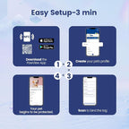 Dog ID Tag with QR Code & NFC, Silent Silicone Dog Name Tags Personalized for Pets- Scan QR for Instant Location Alert, Emergency Contact and Modifiable Pet Profile (Blue)