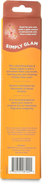 Arm & Hammer “Simply Glam” Dog Grooming Pin & Bristle Deodorizing Brush with Fragrance Transfer Technology – Scented 2-in-1 Brush for Detangling & Shedding, Sweet Apple & Rose Scent