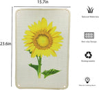 Cat Scratcher Mat, 23.6 X 15.7 Inch Natural Sisal Cat Scratch Mats Sunflower Pattern Cat Scratching Rug Wall Scratchers for Indoor Cats with Adhesive Hook Protect Carpets and Sofas（2Packs）