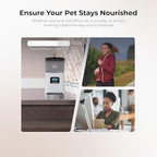 Automatic Cat Feeder, 6L Dry Dog Food Dispenser with LCD Display, Twist-Lock Storage with Freshness Preservation, Anti-Jam Feeding, 10s Voice Meal Call, Upto 15 Daily Meals, Battery Backup White