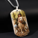 Funnylife Custom Pet Memorial Necklace - Dog Loss Gift - Sympathy for Pet Loss