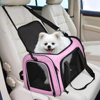 Large Cat Carriers Dog Carrier Pet Carrier for Large Cats Dogs Puppies up to 25Lbs, Big Dog Carrier Soft Sided, Collapsible Travel Puppy Carrier - Large - Pink