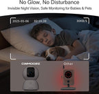 5G Security Camera Indoor, Lifetime Free AI Tracking Facial Recognition Time Lapse, 3K Pet/Dog Camera with Speaker/Phone App, PTZ WiFi Baby Monitor Cameras, 0-Glow Night Vision, 2-Way Audio