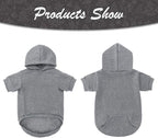 KOOLTAIL Basic Dog Hoodie - Soft and Warm Dog Hoodie Sweater with Leash Hole and Pocket, Dog Winter Coat, Cold Weather Clothes Sweatshirt for Small Medium Large Dogs Puppy Cat Boys Girls Grey XL/XXL