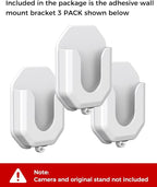 3 Pack Blink Mini No Drill No Screws Wall Mount Bracket for Blink Mini /Mini 2 /Outdoor 4 /Indoor Camera Mount Adhesive Bracket for Blink Camera