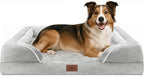Comfort Expression Large Dog Beds Waterproof Orthopedic Foam Dog Sofa Beds Comfy Pet Bed with Washable Removable Cover & Non-Slip Bottom(Large,Grey White)