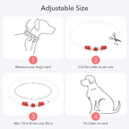 Colaseeme LED Dog Collar, Light Up Dog Collar 1 Count USB Rechargeable TPU Glow Safety Dog Necklace Light, Dog Lights for Small Medium Large Dogs, Please Do Not Use Fast Charging (Red)