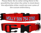 GoTags Personalized Dog Collar, Custom Embroidered Pet ID Dog Collar with Pet Name and Phone Number, Adjustable with Quick Release Snap Buckle