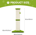 Cat Scratching Post 32 Inch Tall Cat Scratching Post for Indoor with 5 Inch Diameter Post and Ball Cat Scratcher for Medium and Large Cats