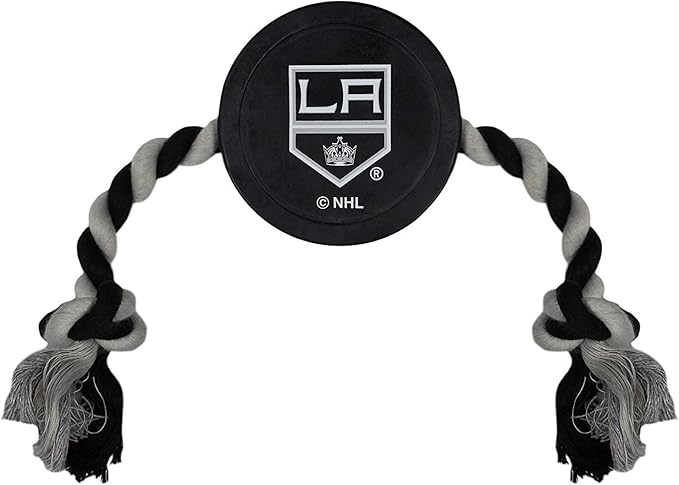 Pets First NHL Los Angeles Kings Puck Toy for Dogs & Cats. Play Hockey with Your Pet with This Licensed Dog Tough Toy Reward!