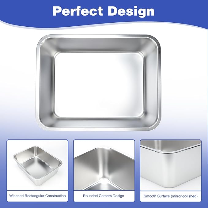 5 Gallons Large Dog Water Bowl, Stainless Steel Metal Dog Bowls, Large Capacity Pet Food Bowl Water Dish for Indoor and Outdoor Universal for Giant Dogs 17.7x13.8x6 Inch