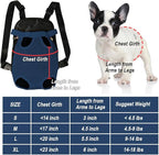 FEimaX Dog Carrier Backpack Pet Legs Out Front Cat Travel Bag, Adjustable Puppy Backpacks Carriers Hands-Free for Small Medium Dogs Cats Hiking Traveling Camping Daily Walking (X-Large, Navy)