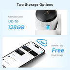 Pet Camera 360° Home Security Cameras with 2-Way Audio,Night Vision,Motion Detection,Dog Camera with Phone app,Pan/Tilt,Cloud & SD Card Storage,Compatible with Alexa/Google Home,2.4GHz WiFi,4 Pack