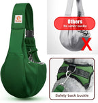 Tomkas Dog Sling Carrier for Small Dogs Puppy Carrier for Small Dogs (Emerald Green, Adjustable Strap & Zipper Pocket)