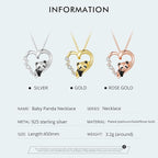 925 Sterling Silver Dog Paw Cat Panda Necklace for Women Cute Dainty Animal Pendant Necklace Gifts for Cat Mom Animals Lover…