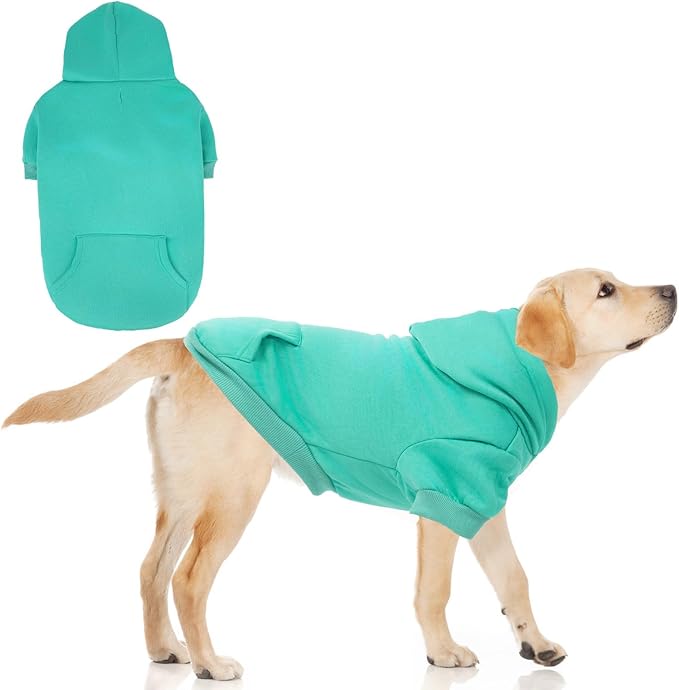KOOLTAIL Basic Dog Hoodie - Soft and Warm Dog Hoodie Sweater with Leash Hole and Pocket, Dog Winter Coat, Cold Weather Clothes Sweatshirt for Small Medium Large Dogs Puppy Cat Boys Girls XL/XXL