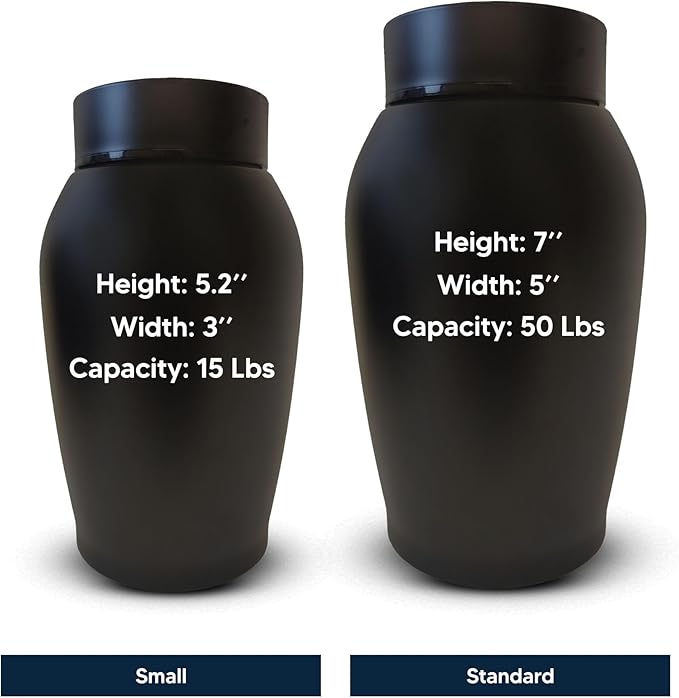 Personalized Custom Small Keepsake Urn Engraved with Pet Name, Date and Cat Design - 5.2" Black Powder Coated Steel Cremation Urn for Cat Ashes | 12-16 lb Capacity, Forever in Our Hearts