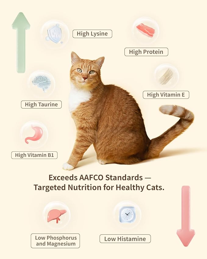 Freeze-Dried Cat Food, High Protein Healthy Freeze Dried Cat Treat & Topper (Poultry Recipe - 0.7 Ounce)