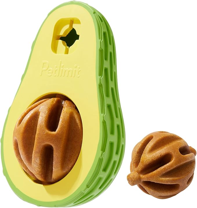 Avocado Puppy Chew Toys, Dog Chew Toys for Average Chewer, Tough Dog Dental Freezable Toy, Treat Dispensing Toys for Small Medium Dogs, Stuffable Toys for 10-30 Pounds