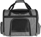pet Bag Multi Purpose pet Bag Collapsible Portable for Dog cat go Out Traveling Carrier Backpack for Secret Adventures Cat and Dog (Grey, L:20.1"X12.6"X16.1")