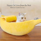 Banana Pet Bed Cute Funny Banana Bed Medium Size for Dogs, Indoor Cats, Small Animals, Christmas Pet Bed Lovely Pet Supplies for Cats Kittens