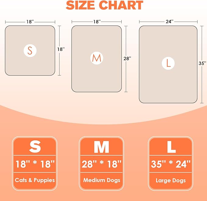 Pet Heating Pad for Cats and Dogs, 9 Adjustable Temperature Pet Heating Blanket, Electric Heated Pet Bed Mat with Chew Resistant Cord and Soft Washable Cover for Cat Puppy, 18x18 inch