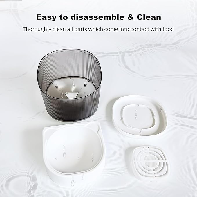 Automatic Cat Feeder, 4L Auto Cat Feeder Dry Food Dispenser, Electric Pet Feeder Dual Power Supply, Programmable Pet Feeder Timed 1-6 Meals Per Day, 1-9 Portion