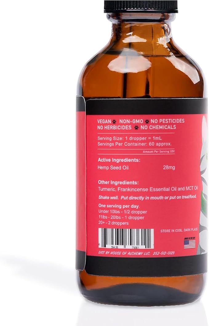 Ease for Cats - Natural Cat Hemp Oil for Mobility & Joint Support - Senior Cat Wellness Drops for Hip & Joint Comfort