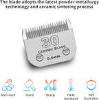 3 Pack 30# Detachable Pet Dog Grooming Ceramic Blades,Compatible with Andis,Oster A5,Wahl KM-10 Series,Size #30 Blade 1/50-Inch 0.5MM Cut Length