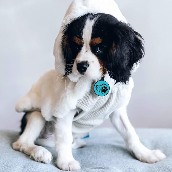 MYLUCKYTAG QR Code Silicone Dog ID Tag - Online Pet Profile, Location Alert Email, Quiet, Durable - Engraved Pet Tag for Dogs and Cats