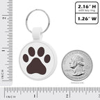 QR Code Cat Tag, Modifiable Pet Online Profile, Multiple Emergency Contact, Scannable QR Code, Instant Location Email Alert, Collar Accessories (Medium to Large Breeds - 1.25", White)