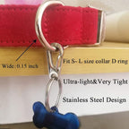 IVIA Dog Tag Clips / 2 Pack/Multiple Size 304 Stainless Steel Quick Clip with Rings/Easy Change Dog Cat ID Tag Holder for Small pet Collars and Harnesses.(2 Small Silver)