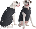Spark Paws Dog Winter Jacket, Water-Resistant Coat, Warm Reflective Windproof Fleece-Interior, for Medium and Large Dogs - Black - 3XL