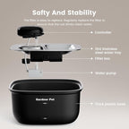 Gardner Pet Wireless Cat Water Fountain Stainless Steel Tray, 3.78L Cat Fountain Battery Operated, Cordless Pet Water Fountain for Cats & Dogs with Motion Sensor, Temperature Display - 1 Gallon