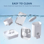 PAWGETHER® 2 Pack Gravity Cat Feeder and Water Dispenser 1 Gallon/3.5L Automatic Cat and Dog Feeder and Waterer with Pet Food Bowl for Puppy Kitten