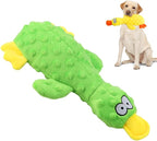 Quack-Quack Duck Dog Toy,Durable Plush Chew Toy with Sounds,Stuffed Plush Calming Duck Dog Toy for Indoor Puppies and Senior Pups (A-Green, Small)
