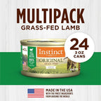 Instinct Original Pate Wet Cat Food, Grain Free Recipe - Real Lamb, 3 oz. Cans (Pack of 24)