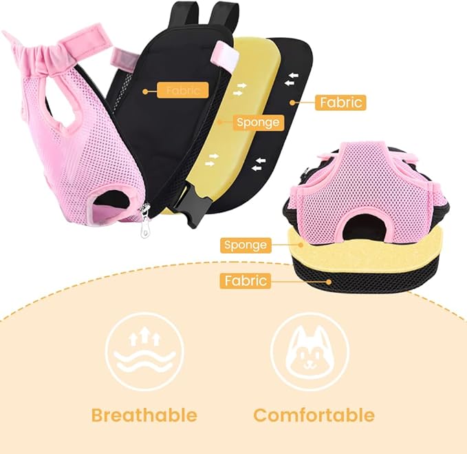 Inspack Dog Cat Backpack Carrier, Dog Carrier Adjustable for Small Medium Dogs, Pet Dog Front Chest Carriers Backpacks, Puppy Carrier Sling Backpack, Holder Papoose for Cat Body【Small Size】