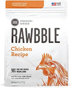BIXBI Rawbble Freeze Dried Dog Food, Chicken Recipe, 26 oz - 98% Meat and Organs, No Fillers - Pantry-Friendly Raw Dog Food for Meal, Treat or Food Topper - USA Made in Small Batches