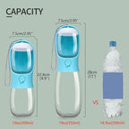 Dog Water Bottle,Portable Pet Water Bottle with Food Container,Outdoor Portable Water Dispenser for Cat,Puppy,Pets for Walking,Hiking,Travel,Puppy Essentials,Dog Stuff(10oz)