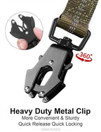 Heavy Duty Dog Leash with 2 Padded Handles & Advanced Easy Metal Clip, 4-6FT Shock Absorbing No Pull Dog Leashes for Medium Large Dogs That Pull (Army Green)