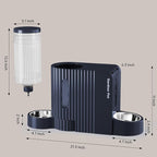 Gardner Pet Automatic Gravity Cat Food Feeder and Water Dispenser Stainless Steel Two-in-One Set Large Capacity Dispenser for Pets Dogs, Puppies, Kittens