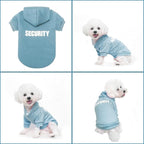 BINGPET Security Dog Hoodies Puppy Sweater Cold Weather Dog Coats Soft Brushed Fleece Pet Clothes Hooded Sweatshirt for Dog Cat
