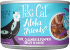 Tiki Cat Aloha Friends, Tuna, Calamari & Pumpkin, Grain-Free & High Moisture, Wet Cat Food for All Life Stages 5.5 oz. Cans (Pack of 8)
