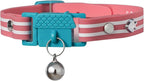 Kittyrama Bermuda Cat Collar with Bell - Breakaway Quick Release, Lightweight, Soft & Comfy