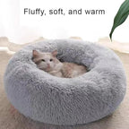 Cat Beds for Indoor Cats,24 Inch Dog Bed for Small Melium Large Dogs, Washable-Round Pet Bed for Puppy and Kitten with Slip-Resistant Bottom